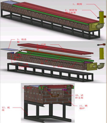 ASTM E84 Fire Testing Machine For Building Materials Surface Burning Characteristics Sample Size 24*24